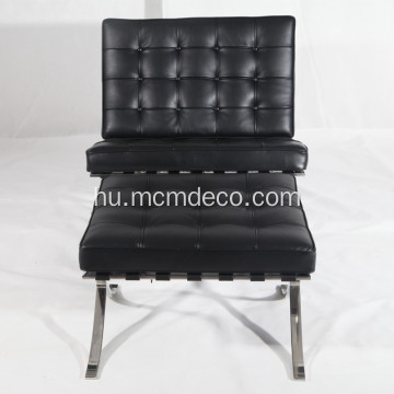 Knoll Barcelona Bőr Lounge Chair Seprodukció